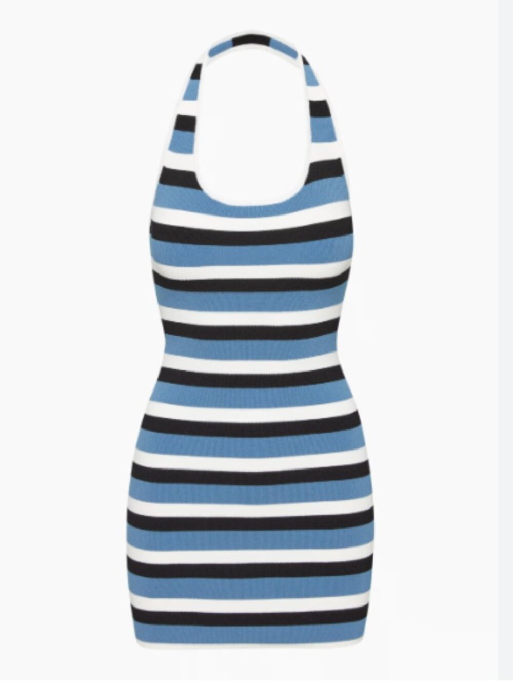 Babaton Sculpt Knit Striped Halter Dress XS